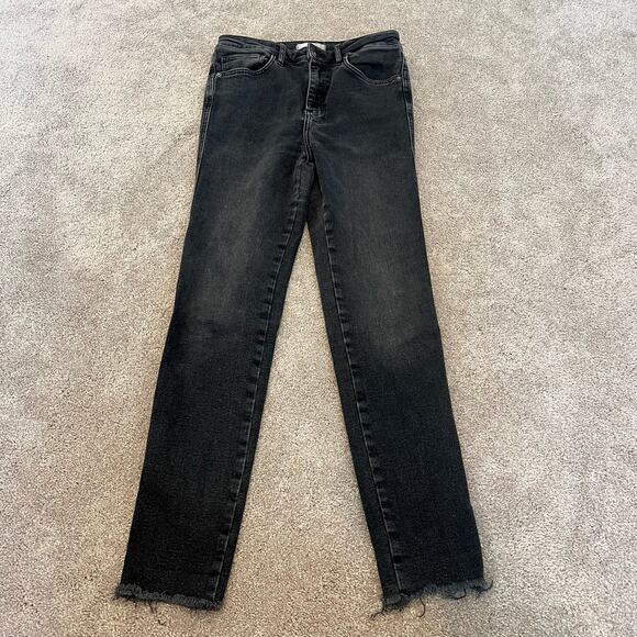 We The Free Women's Black Grey Distressed Skinny Jean Raw Hem Size 29 - Picture 11 of 11